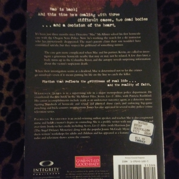 Dead Fall Paperback Book - Picture 3 of 3
